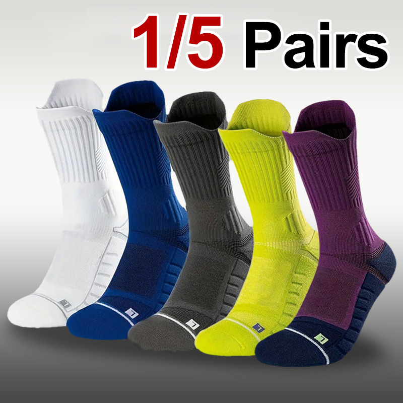Athletic Sock Cushion - 1/5 paar heren handdoekbodem basketbal sportsokken