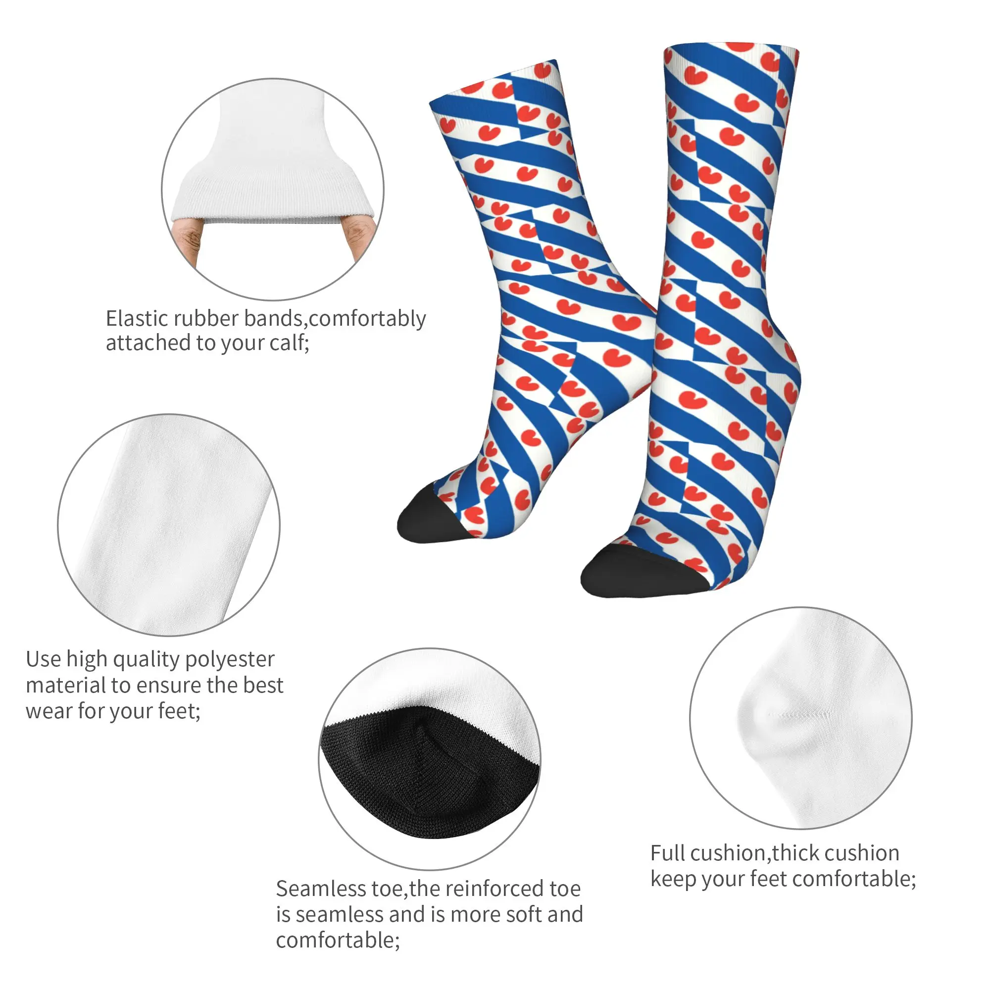 Custom Friesland vlag heren so - Dress Sock Men recensie en prijs